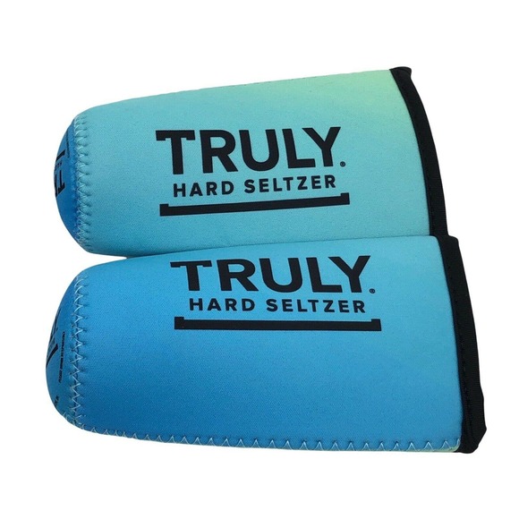 Truly Hard Seltzer Drink Can Insulators Koozies Rainbow Lot of 2 New - Picture 1 of 2